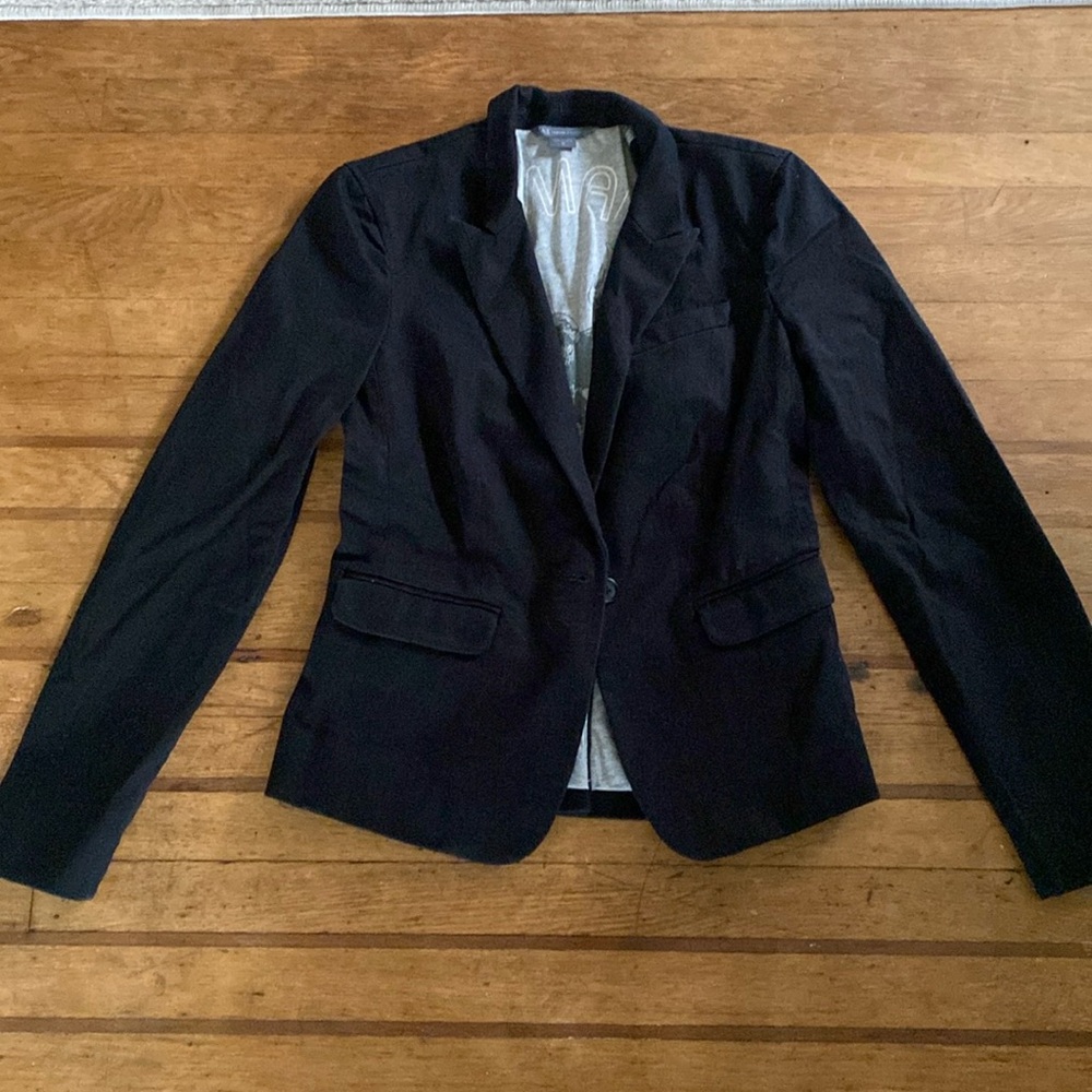 Armani Exchange Black Cotton Blazer Size Medium/Small